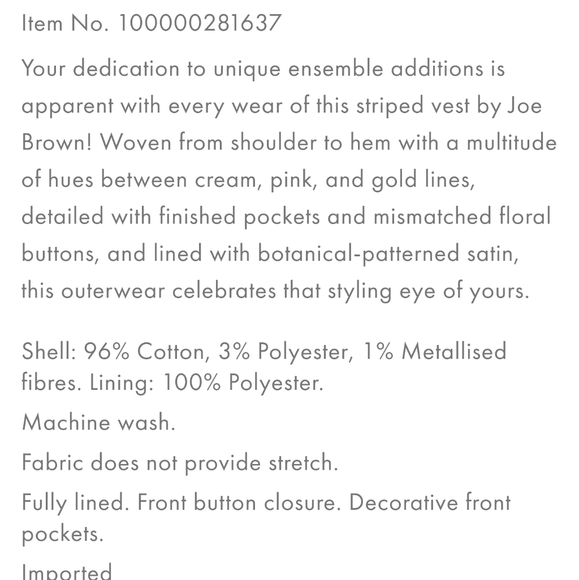 Pastel Striped Commit to Interest Vest in Stripes - Picture 7 of 9